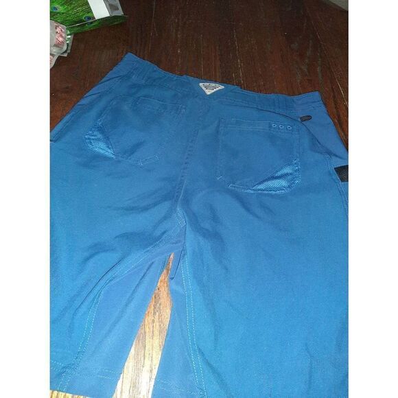 Mens 32W Columbia Blue PFG Performance Fishing Gear Shorts with Pockets - Picture 5 of 6